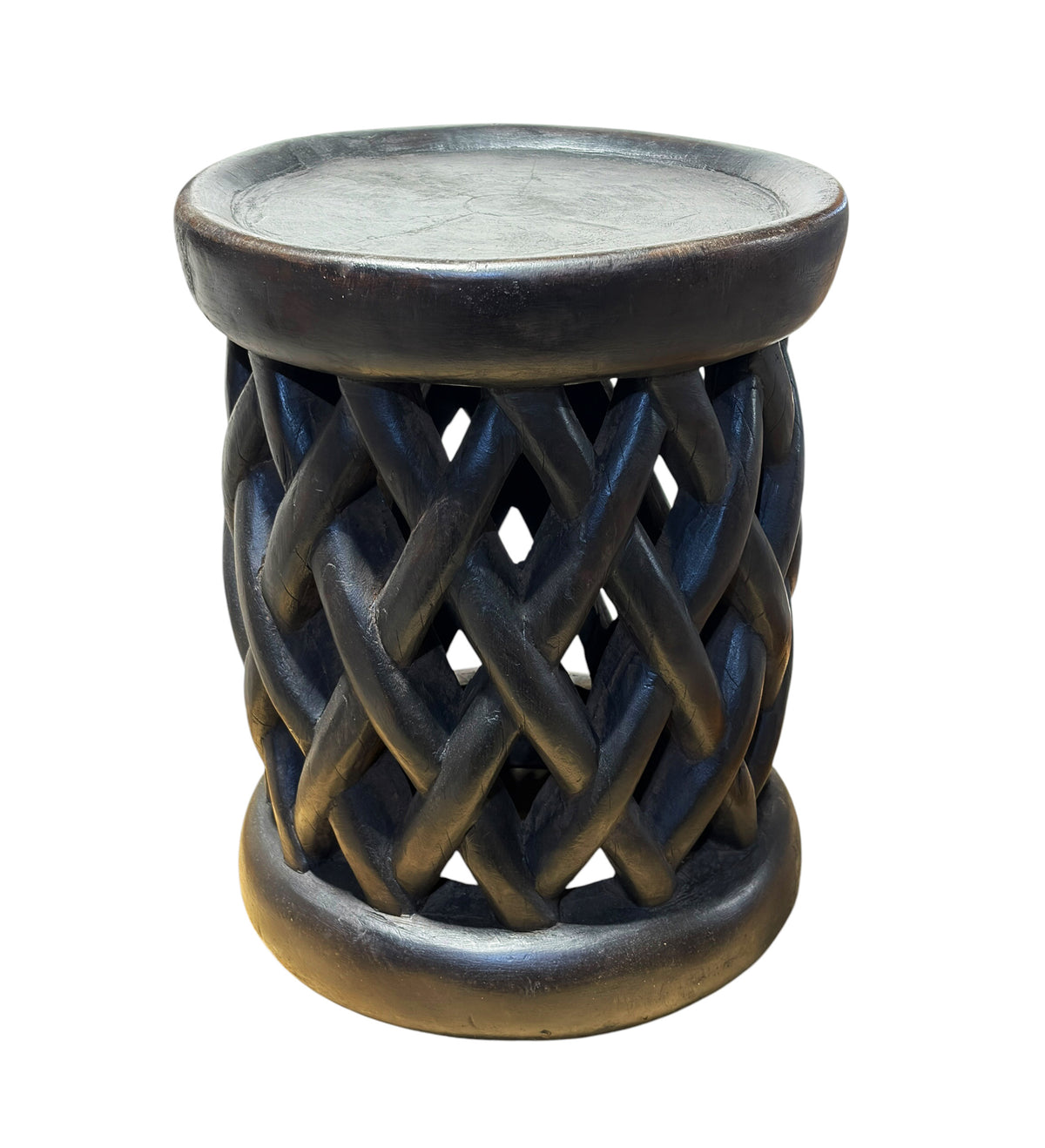 #1332 Vintage  LG  Tribal Nobility Bamileke Spider Stool/Table Cameroon 18" H