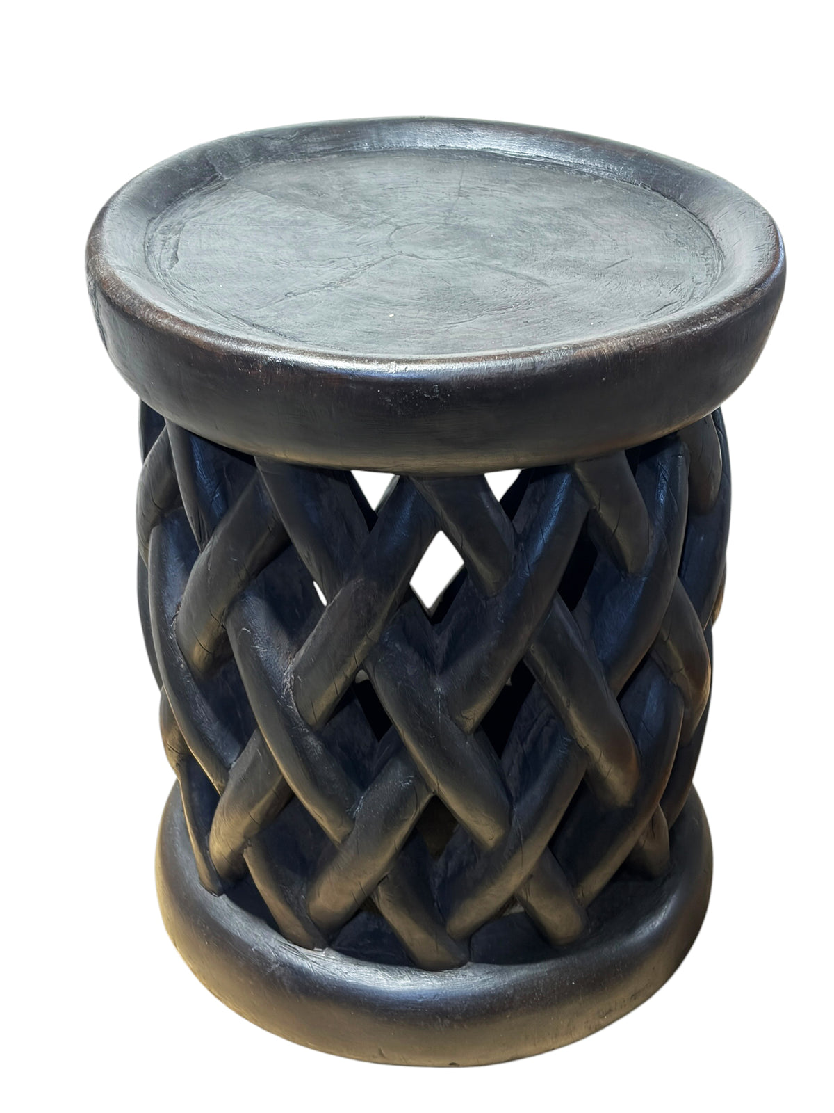 #1332 Vintage  LG  Tribal Nobility Bamileke Spider Stool/Table Cameroon 18" H