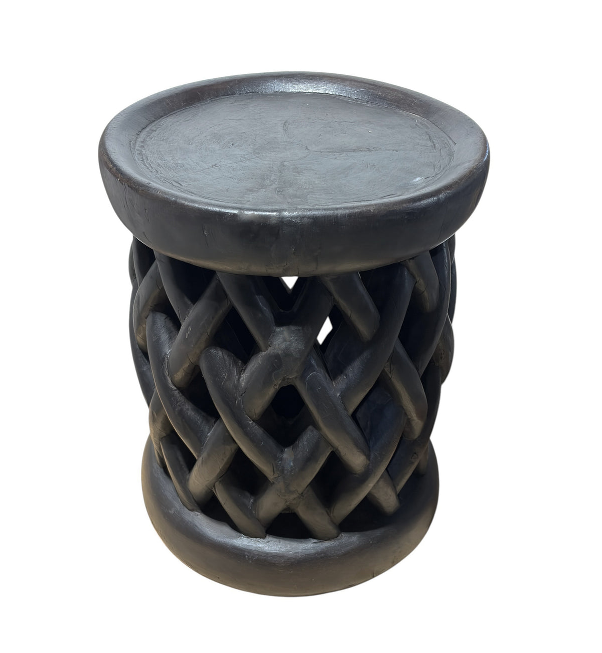 #1332 Vintage  LG  Tribal Nobility Bamileke Spider Stool/Table Cameroon 18" H
