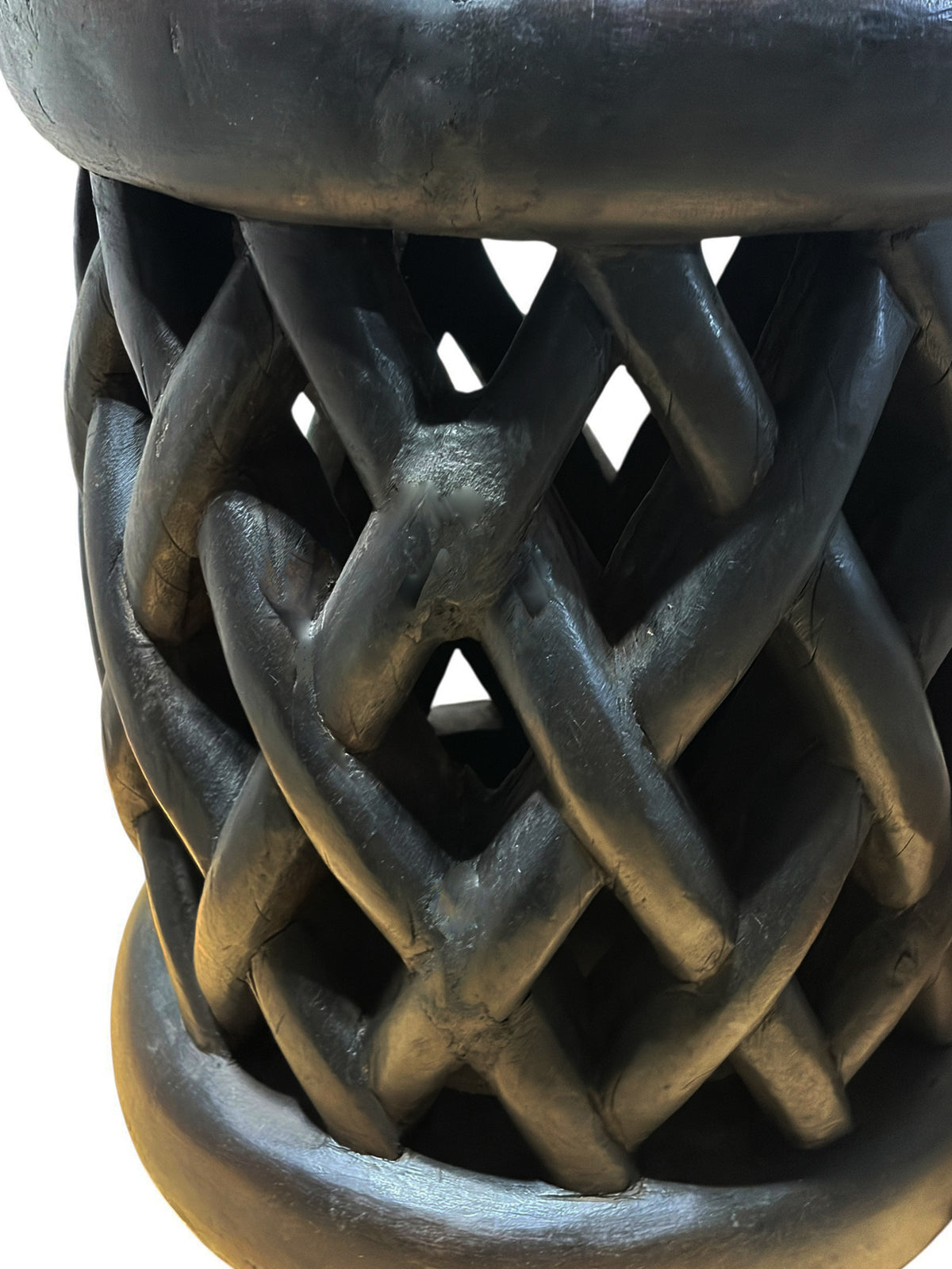 #1332 Vintage  LG  Tribal Nobility Bamileke Spider Stool/Table Cameroon 18" H