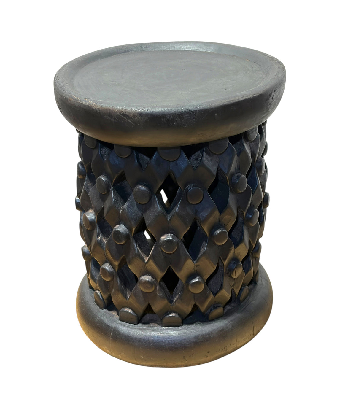 #1333 Vintage  LG  Tribal Nobility Bamileke Spider Stool/Table Cameroon 17" H