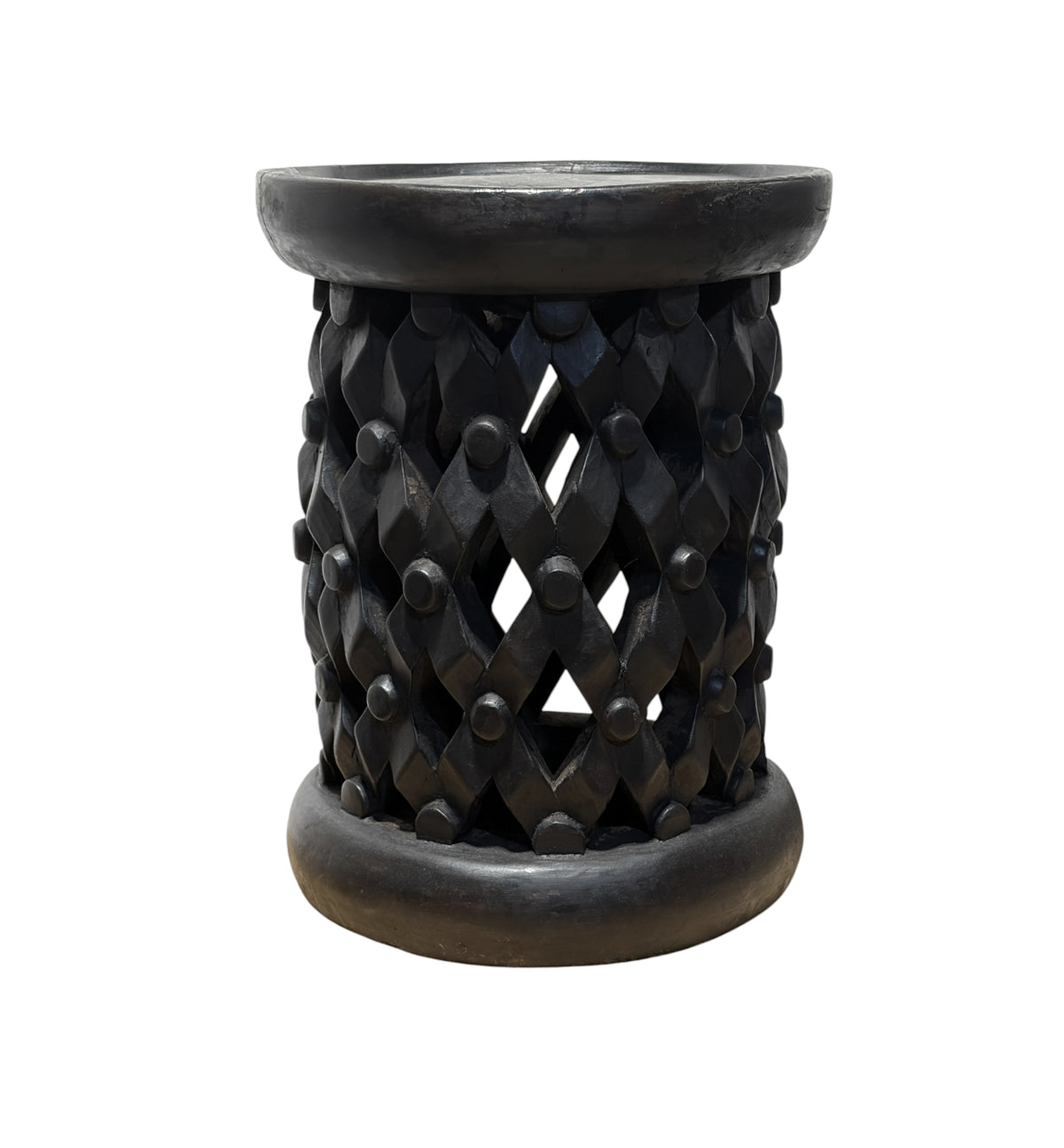 #1336 Vintage  LG  Tribal Nobility Bamileke Spider Stool/Table Cameroon 18" H