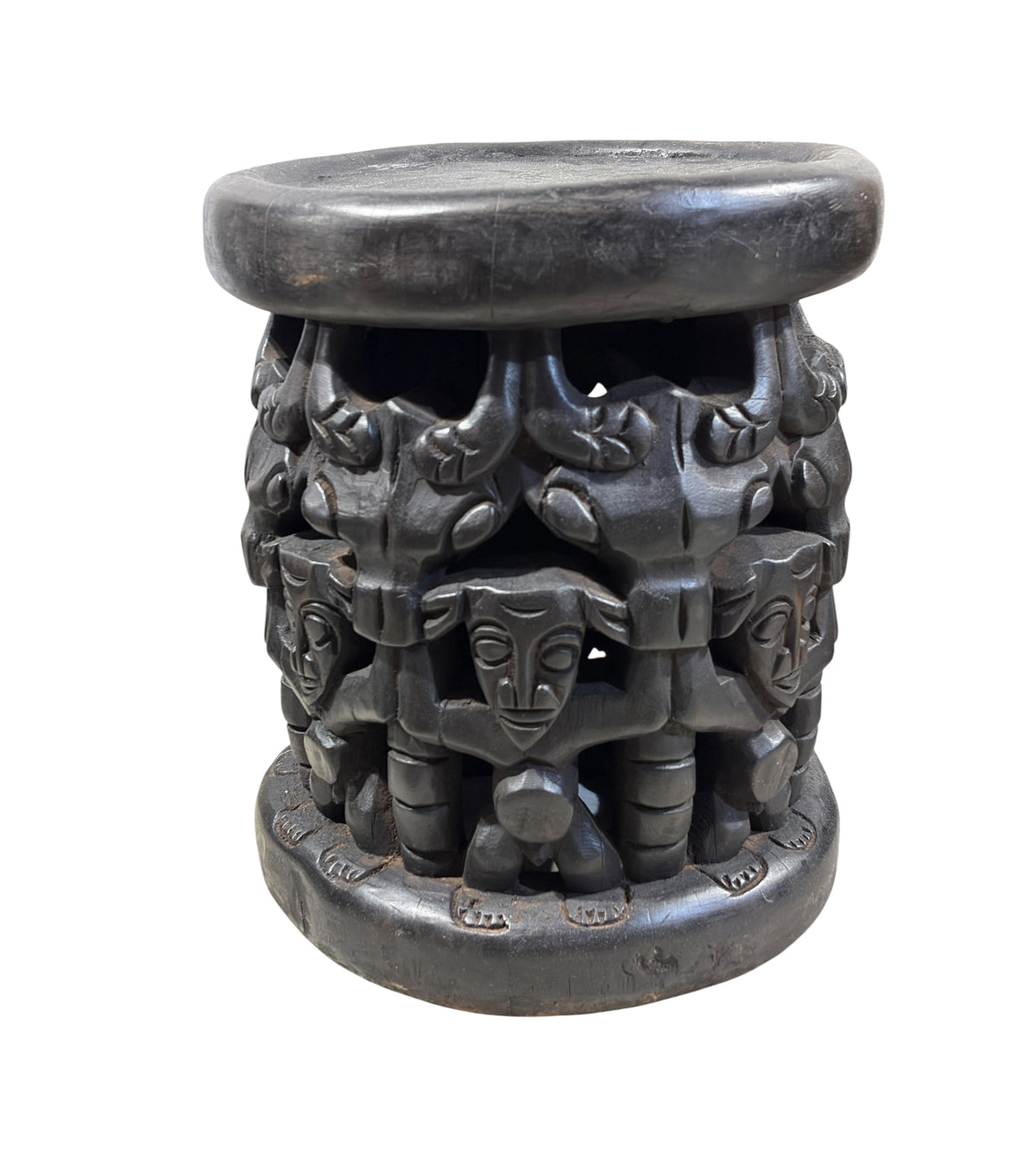 #1338 Vintage LG Tribal Nobility Bamileke Spider Stool/Table Cameroon 16.5" H