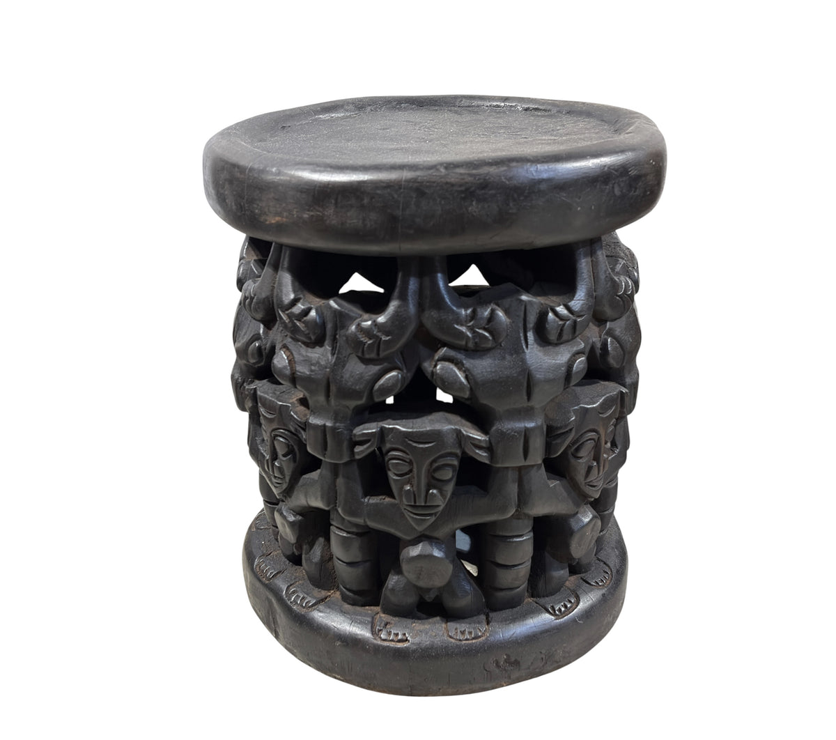 #1338 Vintage LG Tribal Nobility Bamileke Spider Stool/Table Cameroon 16.5" H