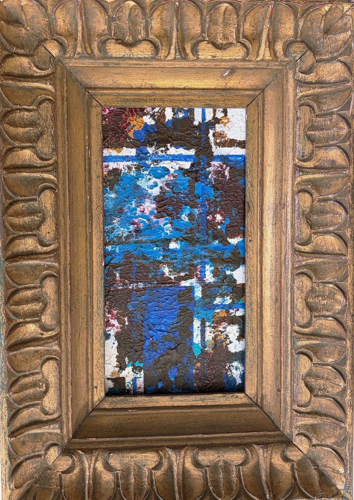 #84 Acrylic on Canvas Abstract 14"H  Titled  La rivière The River