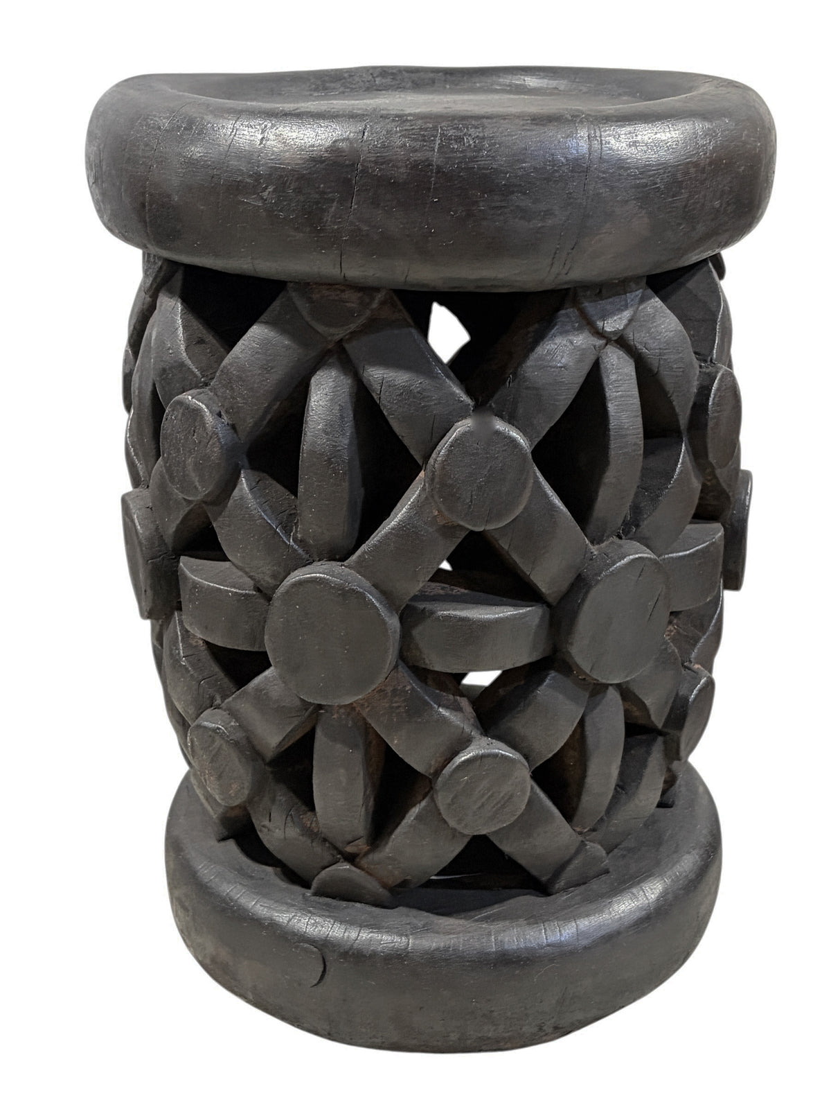 #1340 Vintage  LG  Tribal Nobility Bamileke Spider Stool/Table Cameroon 18" H