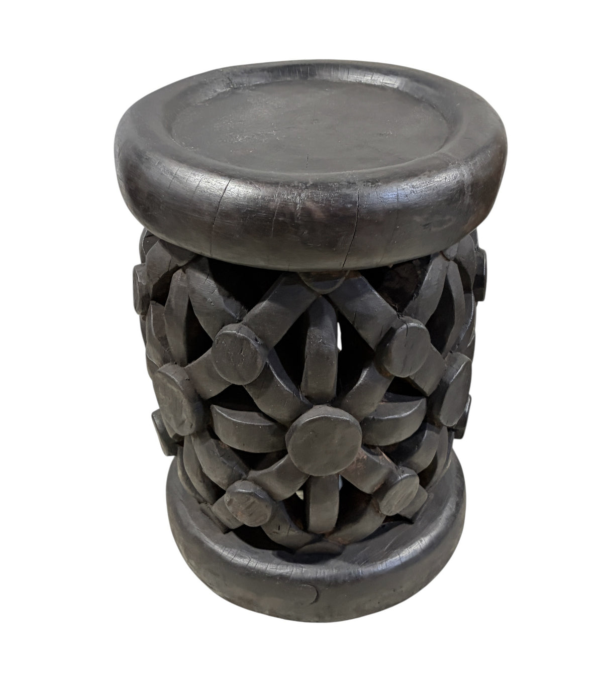 #1340 Vintage  LG  Tribal Nobility Bamileke Spider Stool/Table Cameroon 18" H
