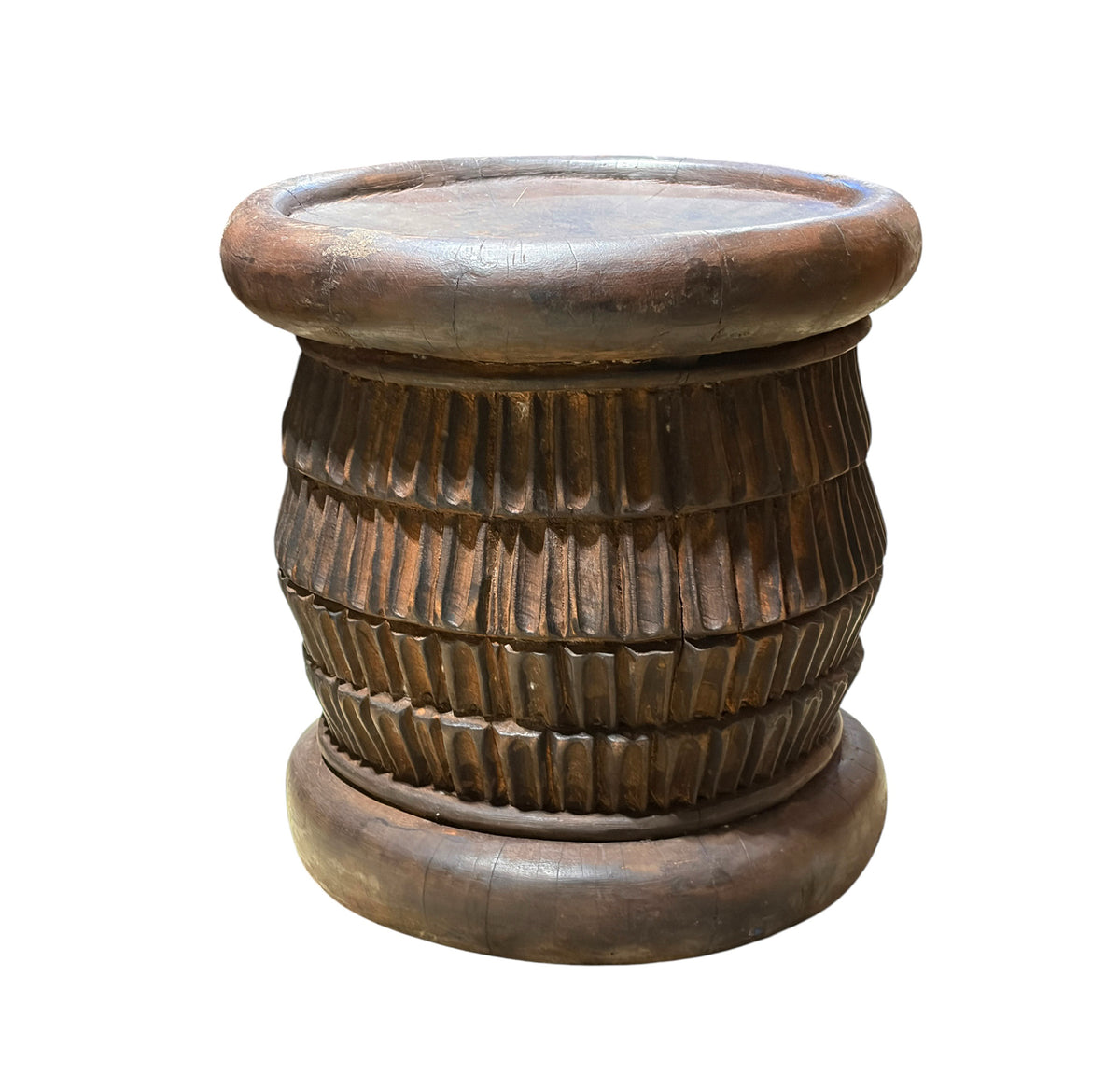#1343  vintage LG Tribal Nobility Bamileke Stool/Table Cameroon 16" H