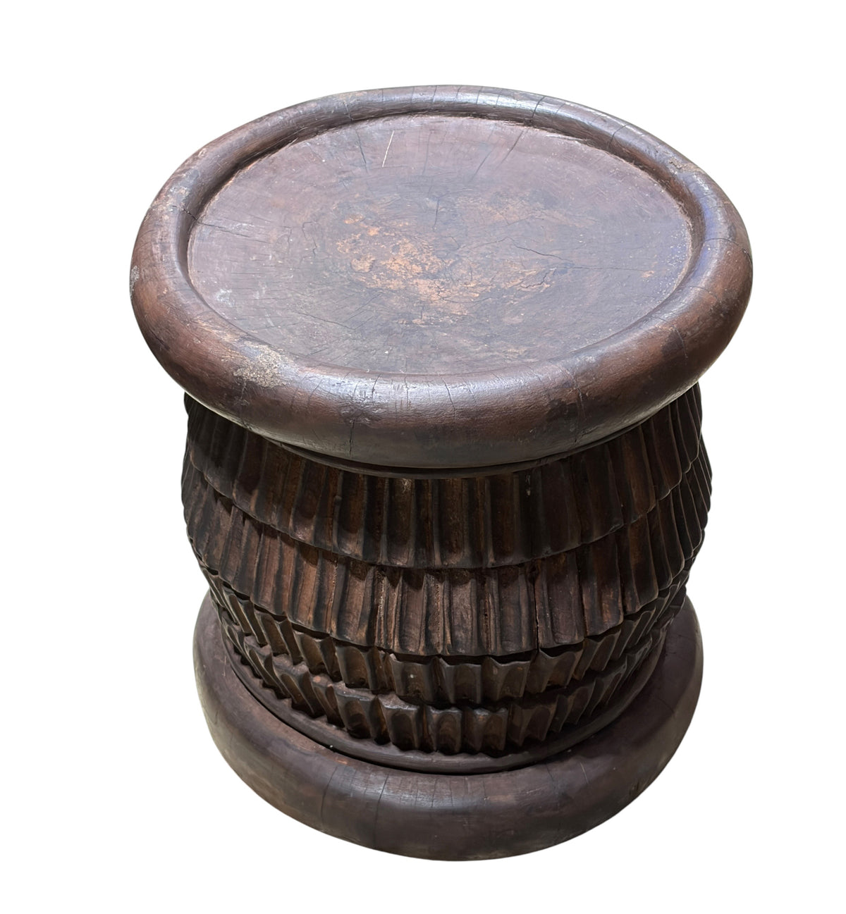 #1343  vintage LG Tribal Nobility Bamileke Stool/Table Cameroon 16" H