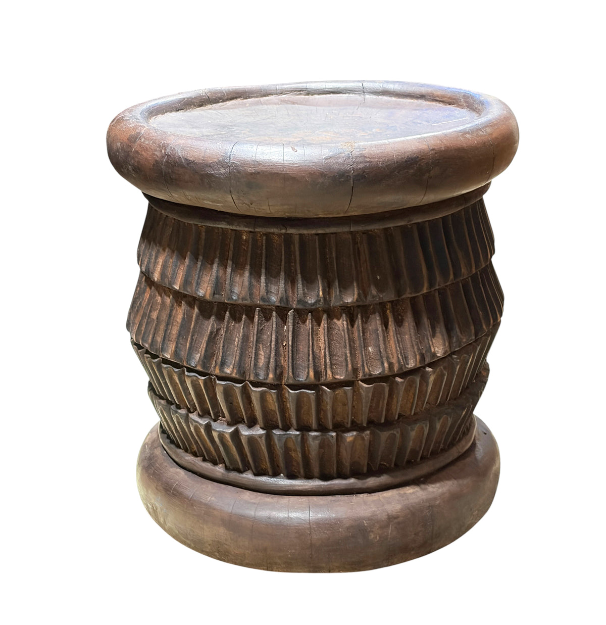 #1343  vintage LG Tribal Nobility Bamileke Stool/Table Cameroon 16" H