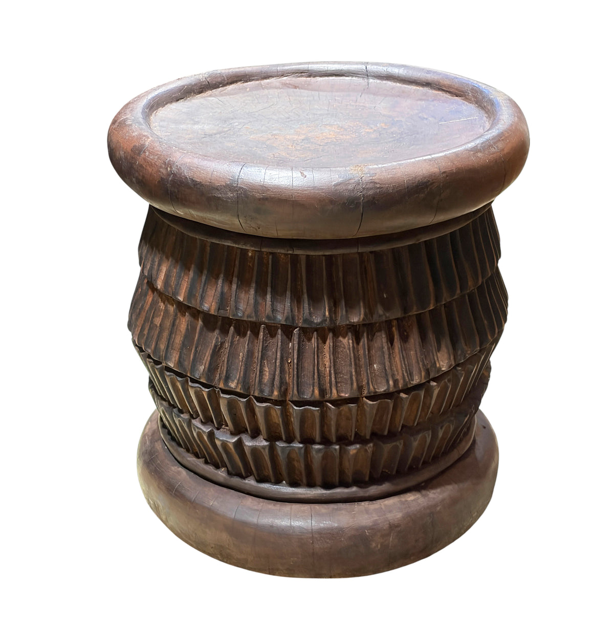 #1343  vintage LG Tribal Nobility Bamileke Stool/Table Cameroon 16" H