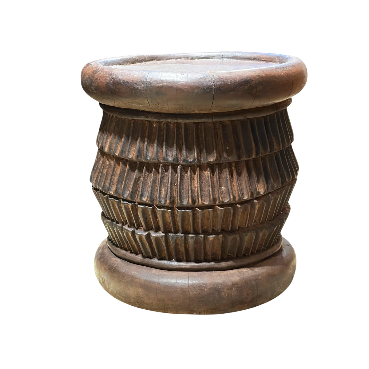 #1343  vintage LG Tribal Nobility Bamileke Stool/Table Cameroon 16" H