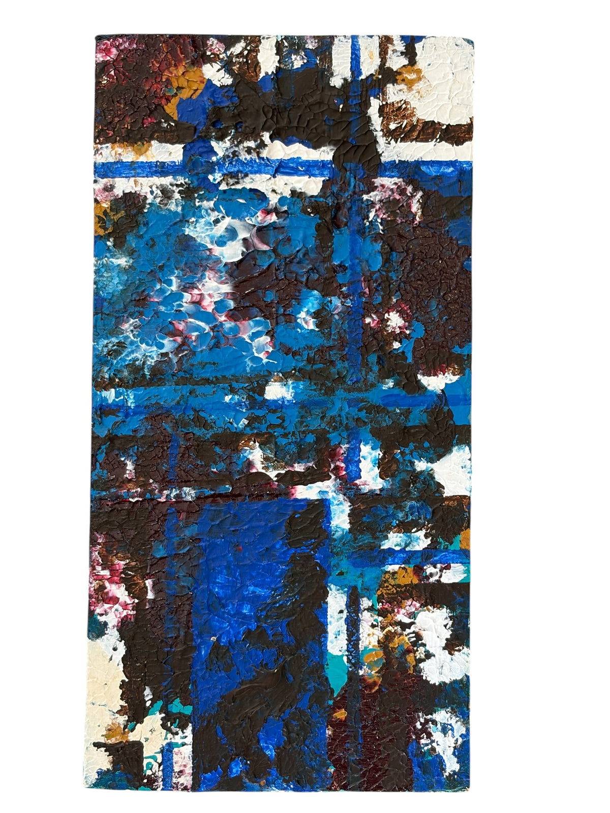 #84 Acrylic on Canvas Abstract 14"H  Titled  La rivière The River