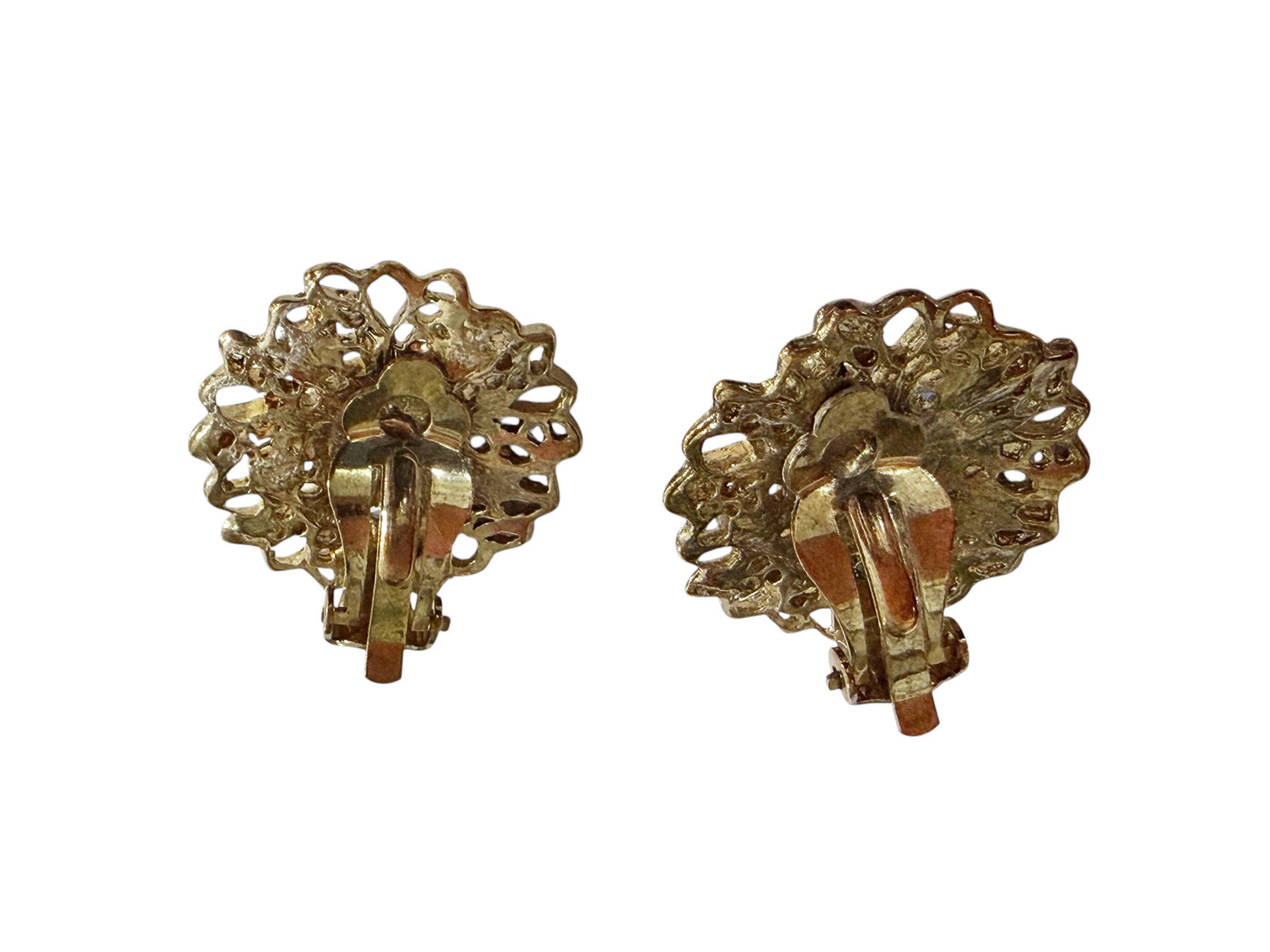 #65 Vintage Clip-on Earrings With Blue Stones