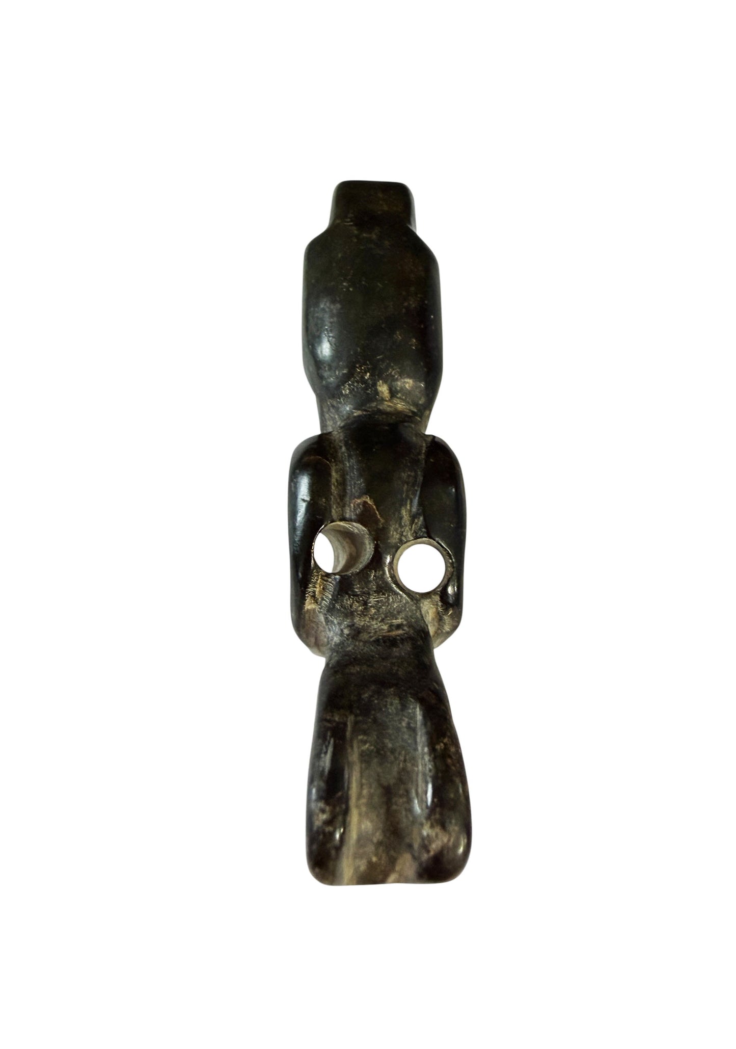 #462  HongShan  Style Culture Black carved Jade  Primitive figure 3.5" H