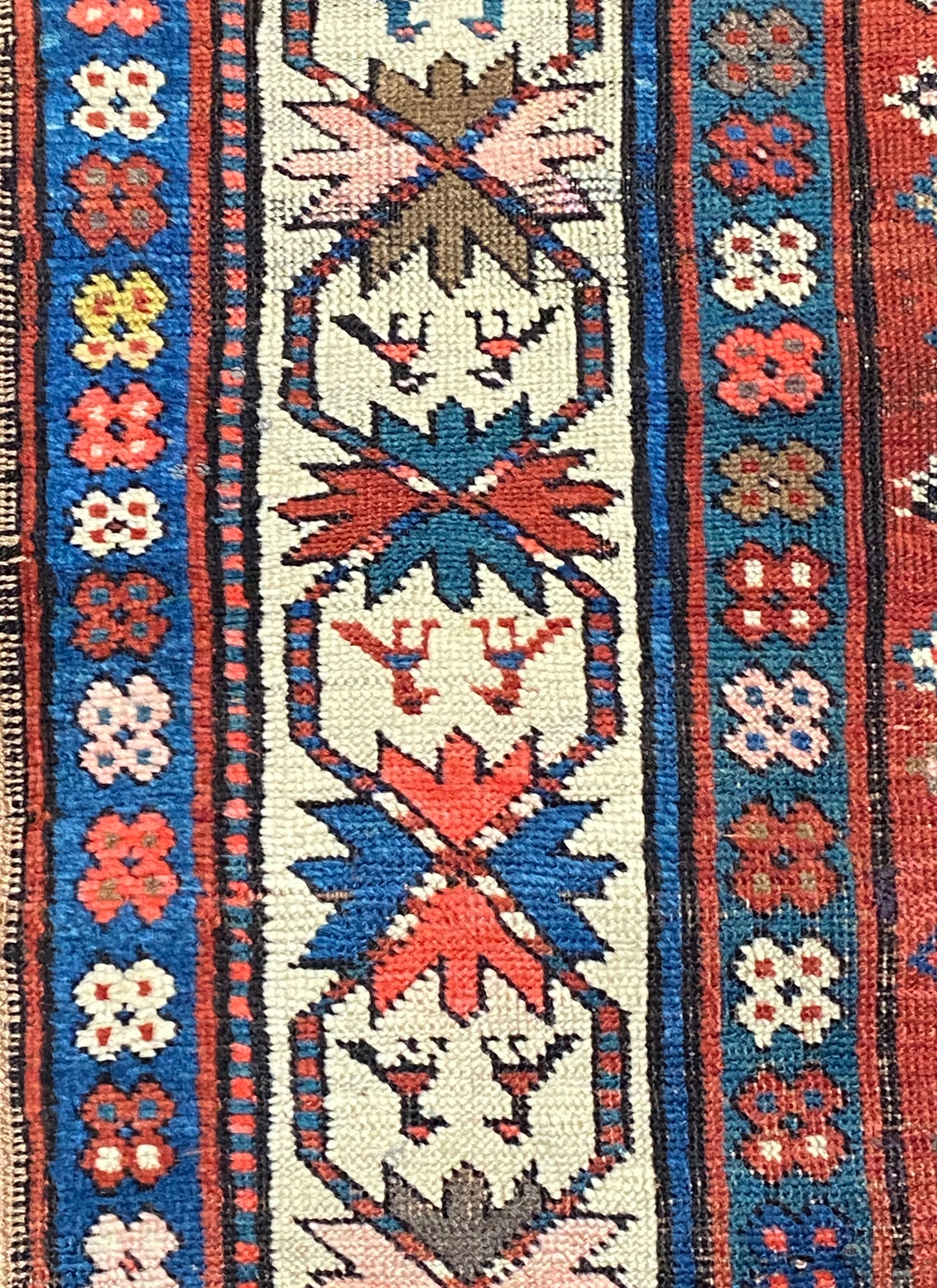 #883  19th  Tribal Caucasian Handknotted wool Kazak/casak Rug