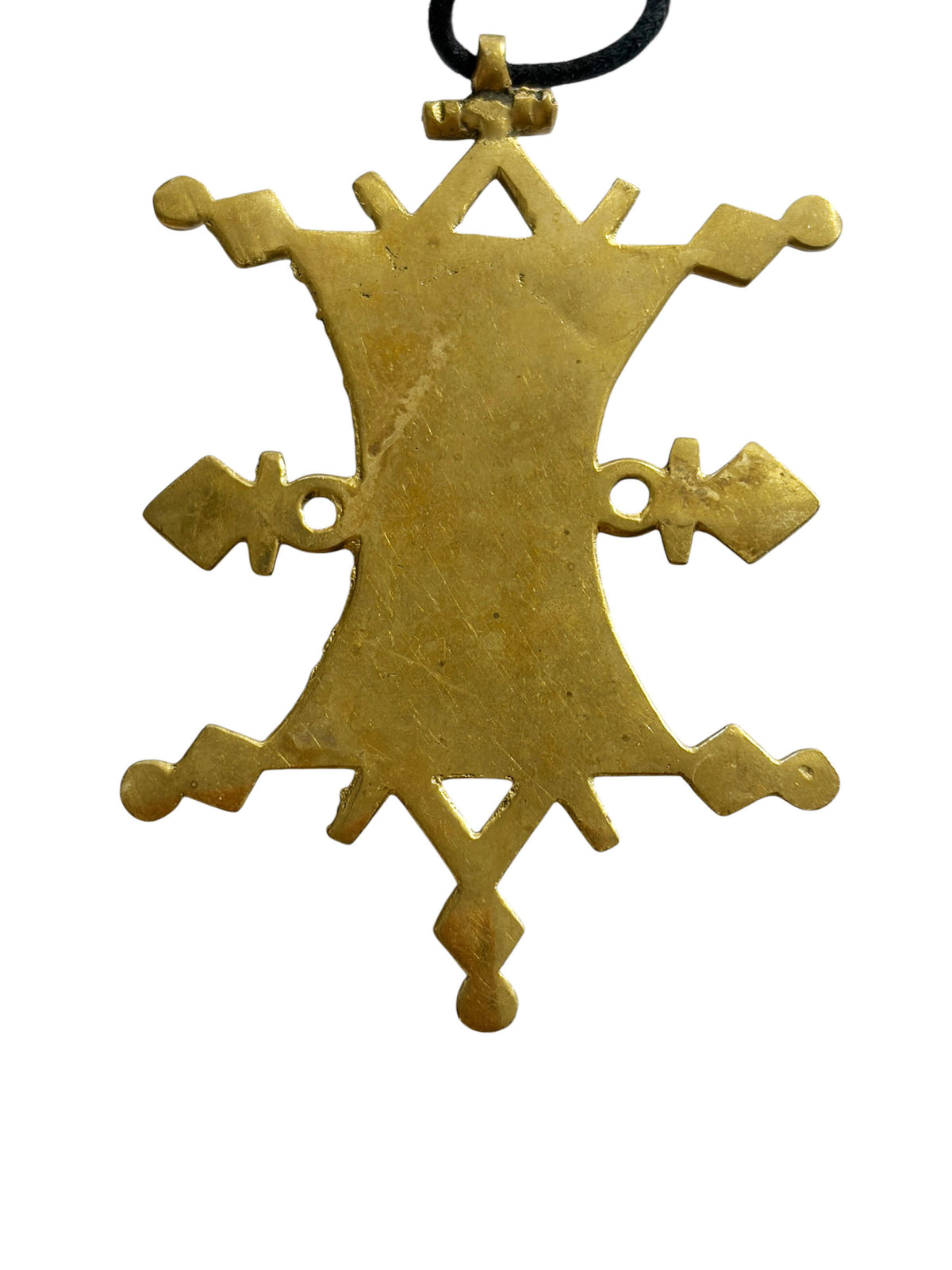 #3262 Vintage Bronze Tuareg Star or Agadez Cross Bronze  Pendant