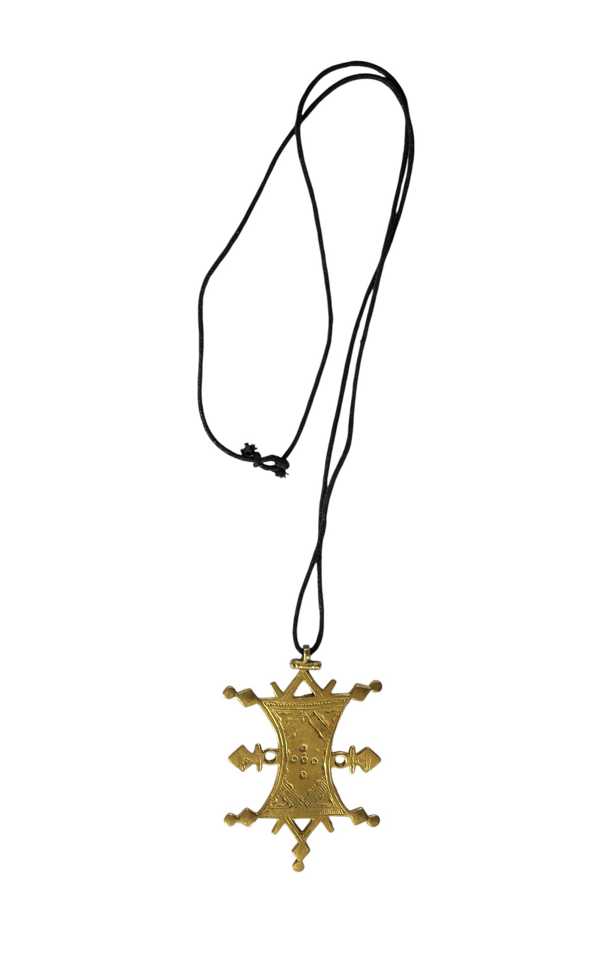 #3262 Vintage Bronze Tuareg Star or Agadez Cross Bronze  Pendant