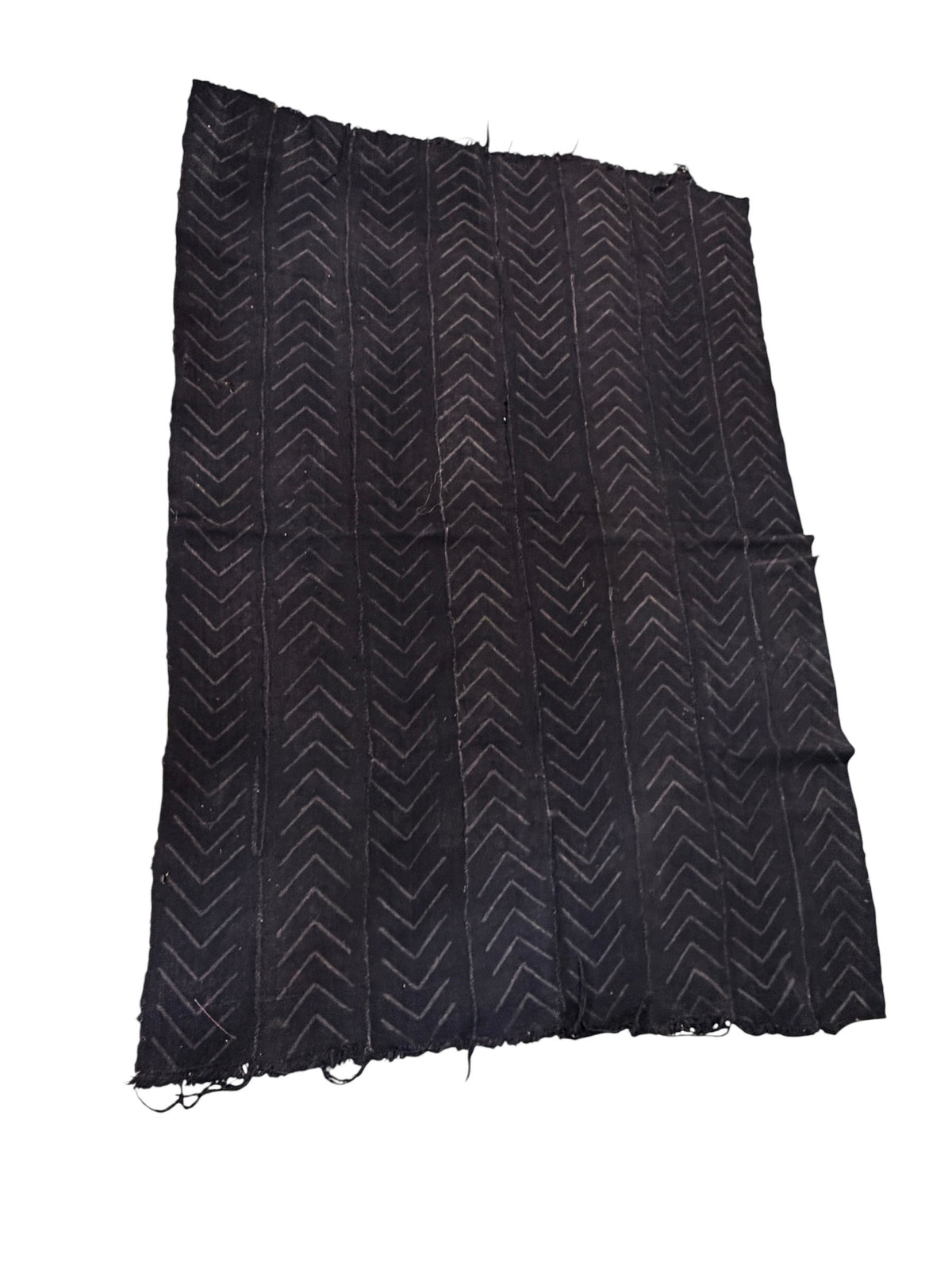# 7384 African Black and gray  Mud Cloth Textile Mali 60" by 44"