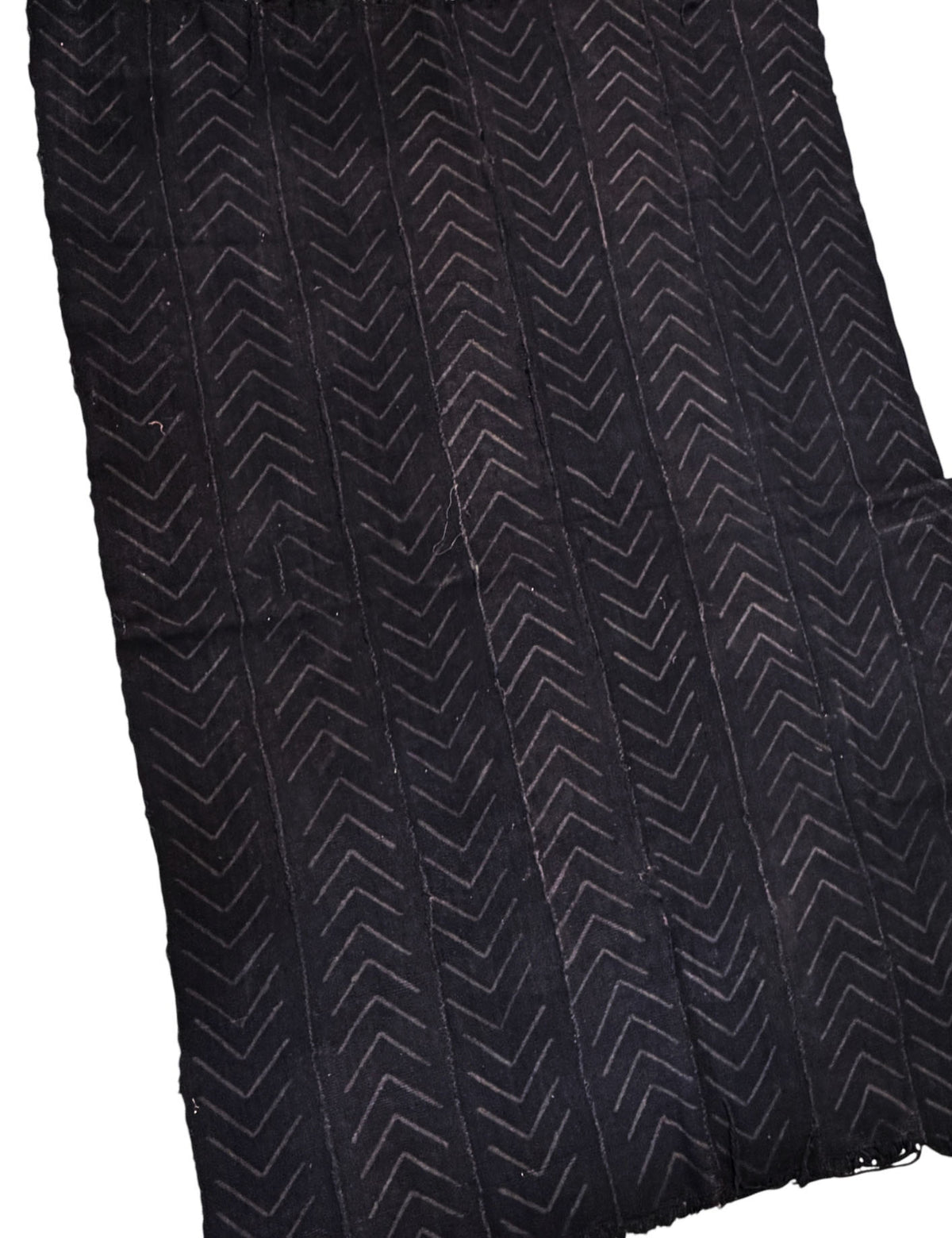 # 7384 African Black and gray  Mud Cloth Textile Mali 60" by 44"
