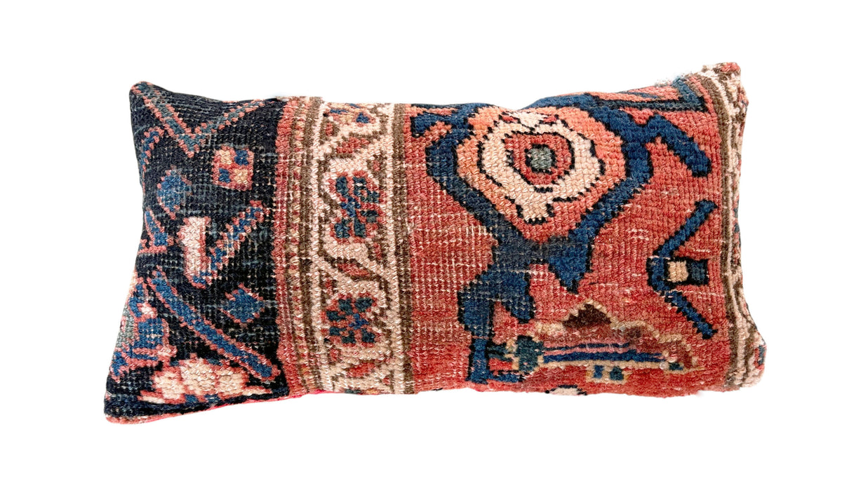 #7377A 19th Custom Made Antique Lumbar Malayer Pillow 14.5" w
