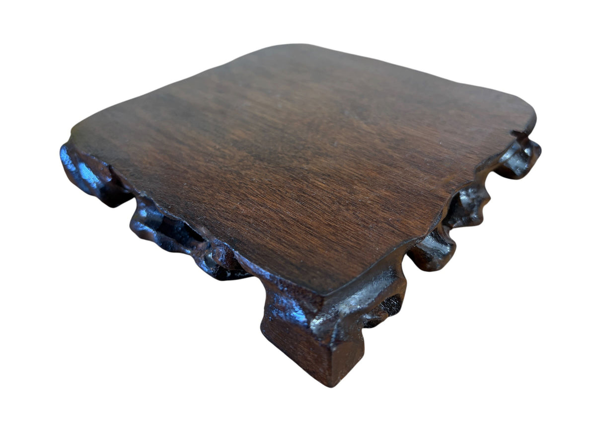 #687  Vintage Chinoiserie solid wood stand 5.5'W