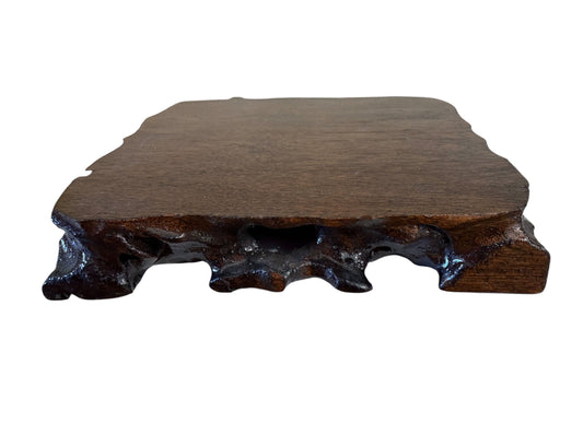 #687  Vintage Chinoiserie solid wood stand 5.5'W