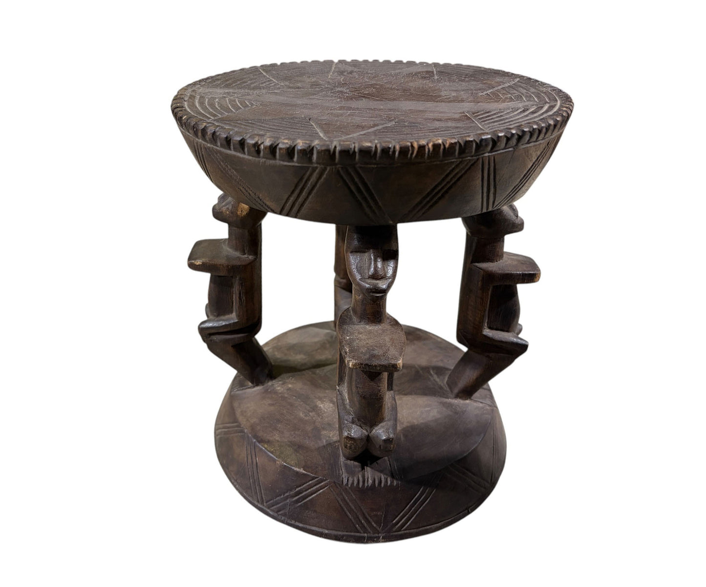 #3890 Vintage African Dogon Tribe Milk Stool, Mali 10" H