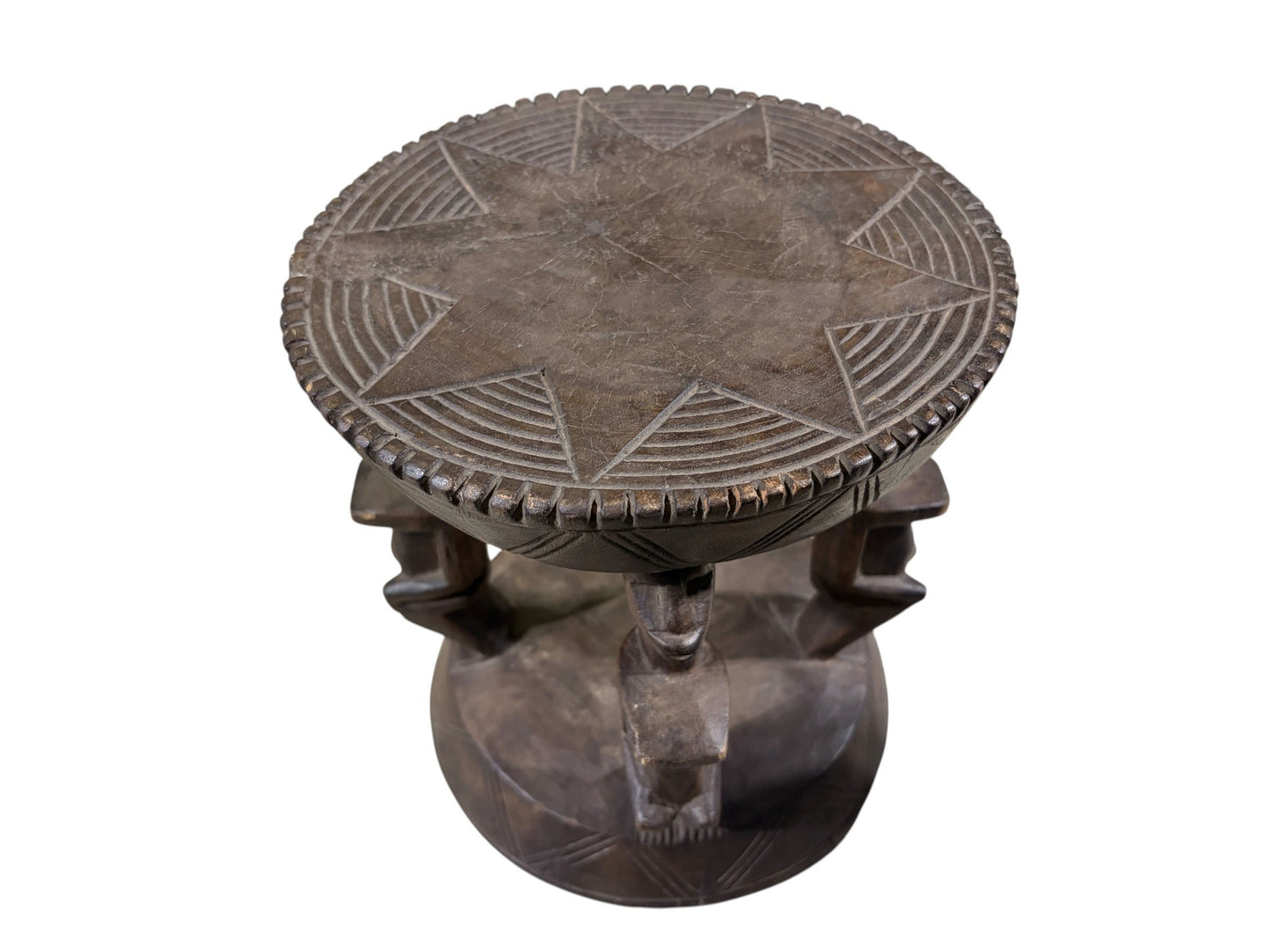 #3890 Vintage African Dogon Tribe Milk Stool, Mali 10" H