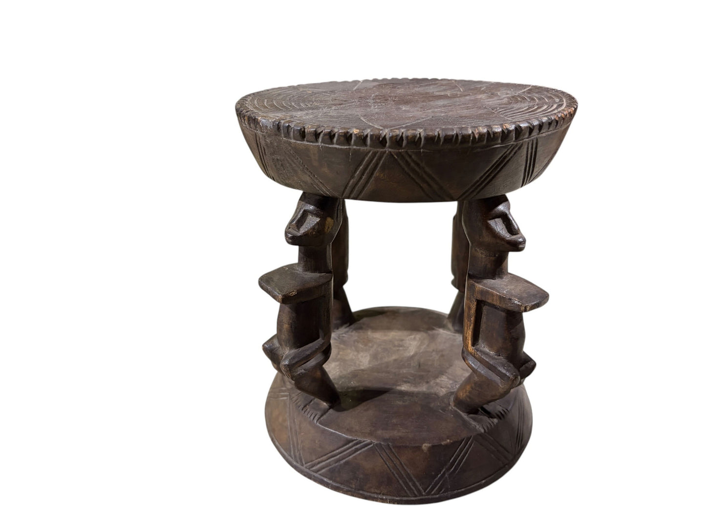 #3890 Vintage African Dogon Tribe Milk Stool, Mali 10" H
