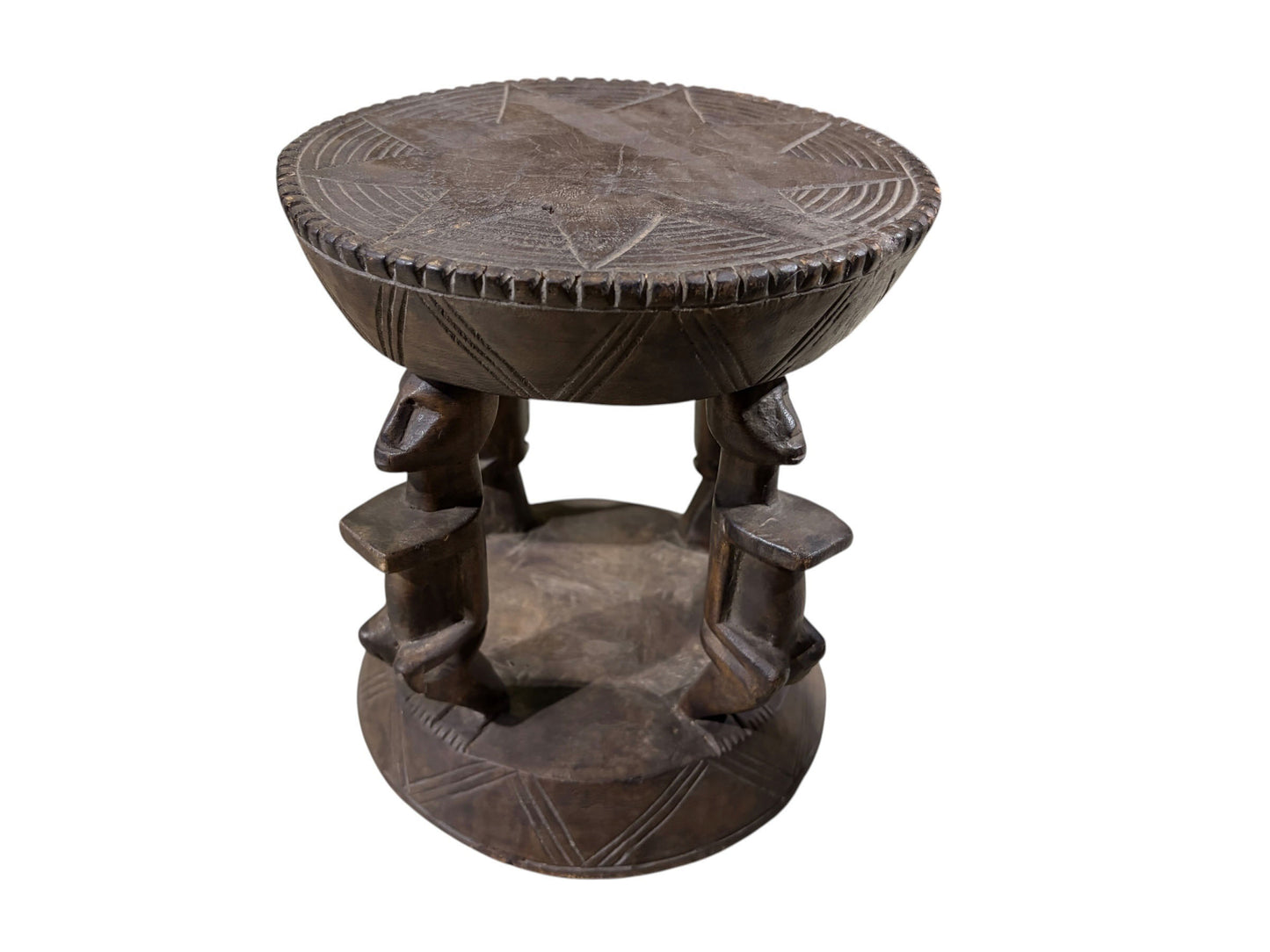 #3890 Vintage African Dogon Tribe Milk Stool, Mali 10" H