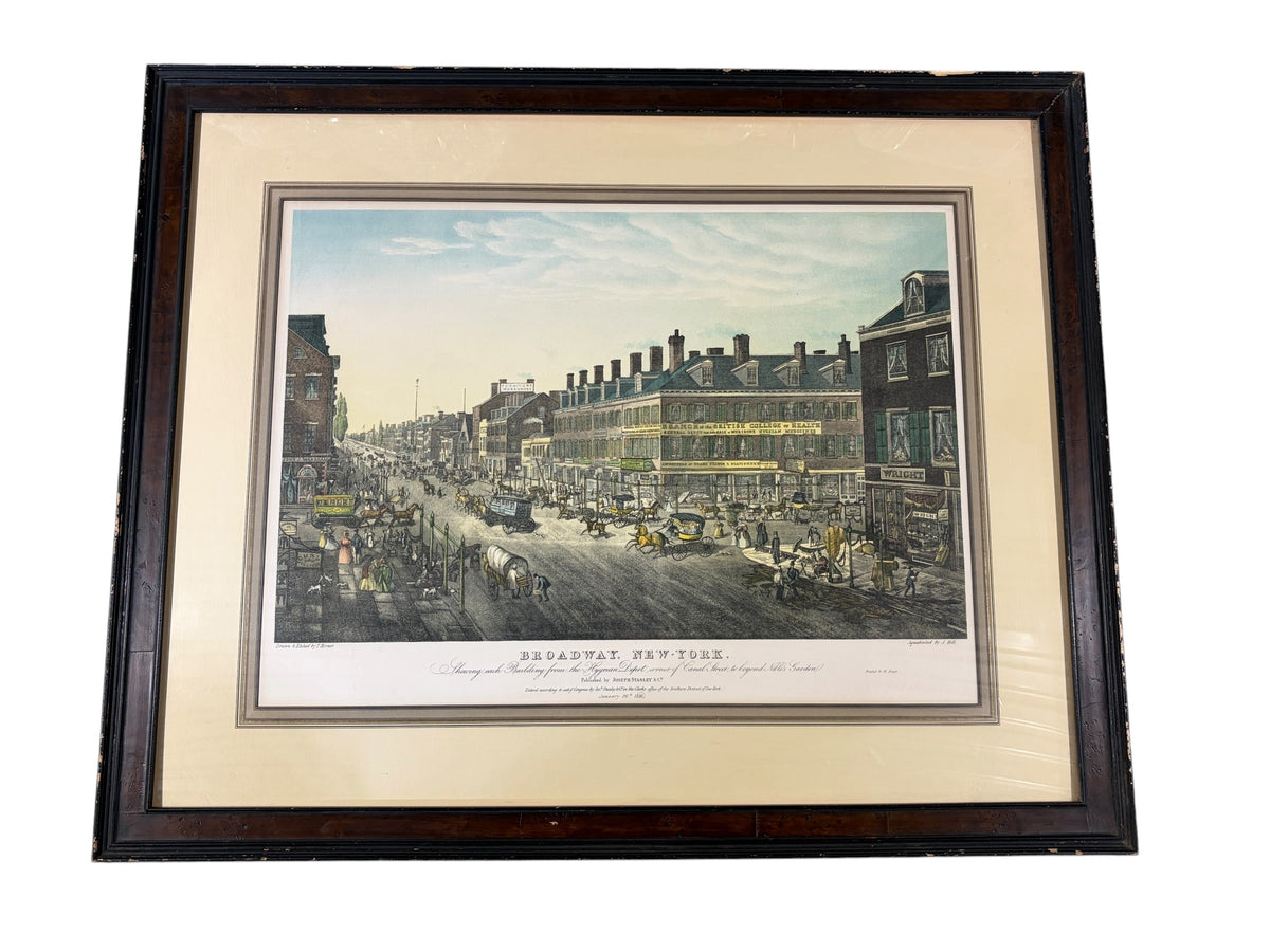#107 lithography of 19th  Broadway Panoramic by Stanley" 39.75"W