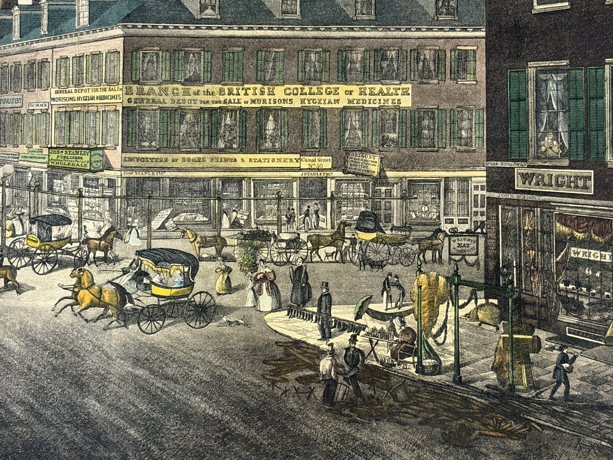 #107 lithography of 19th  Broadway Panoramic by Stanley" 39.75"W