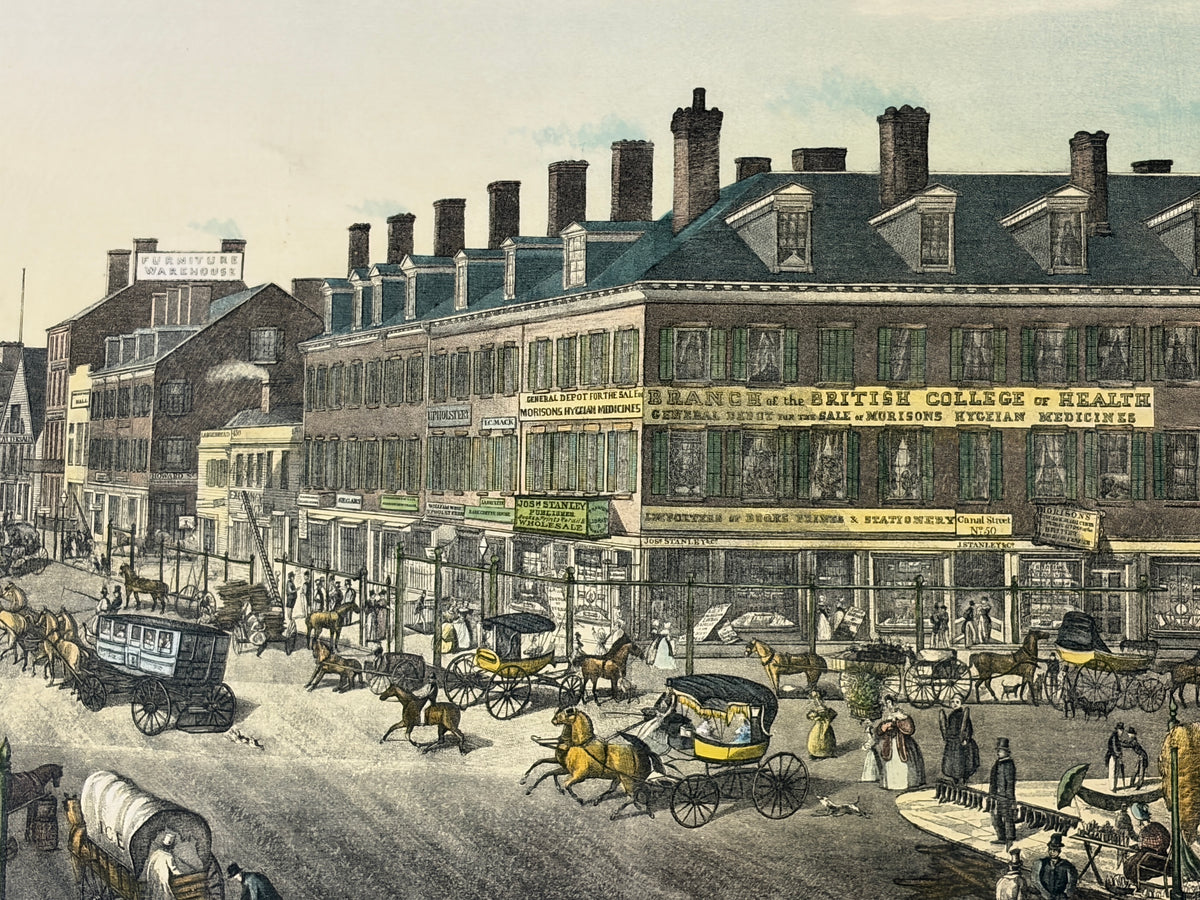 #107 lithography of 19th  Broadway Panoramic by Stanley" 39.75"W