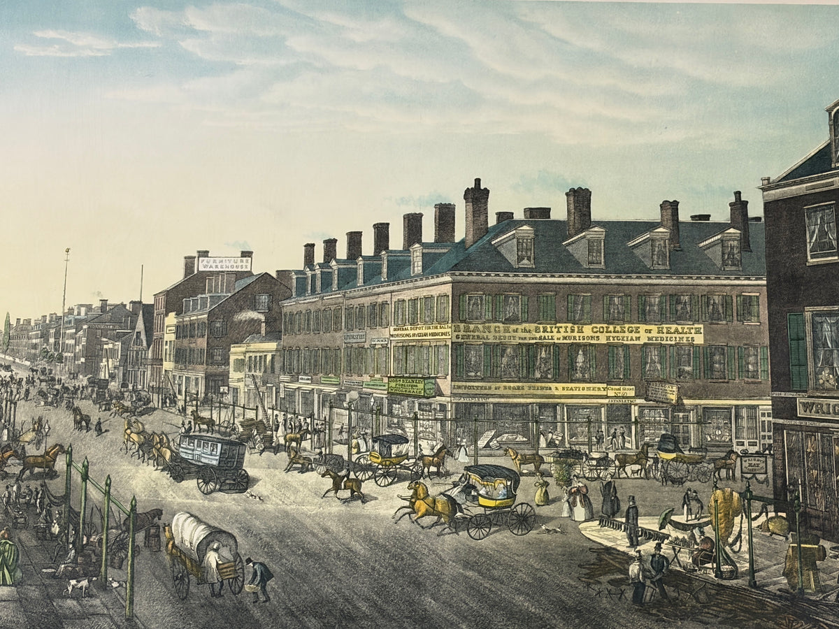 #107 lithography of 19th  Broadway Panoramic by Stanley" 39.75"W