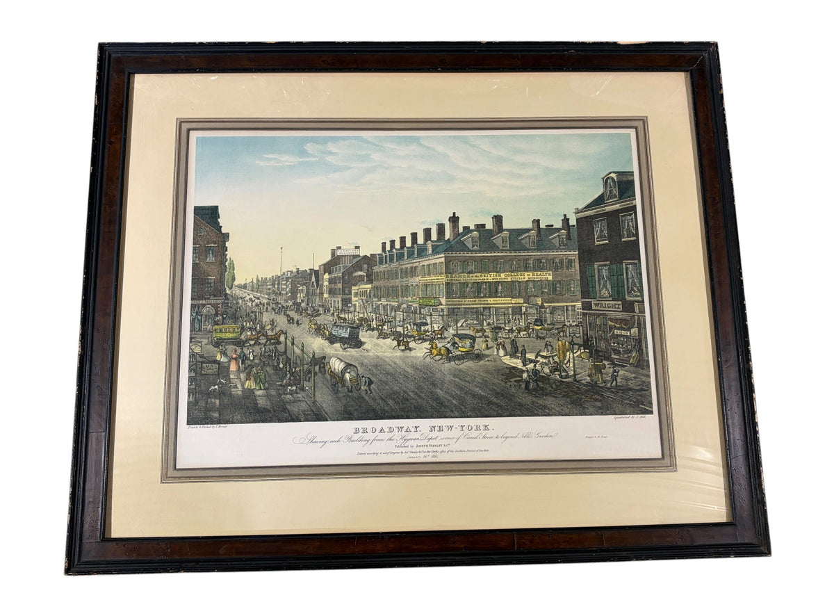 #107 lithography of 19th  Broadway Panoramic by Stanley" 39.75"W
