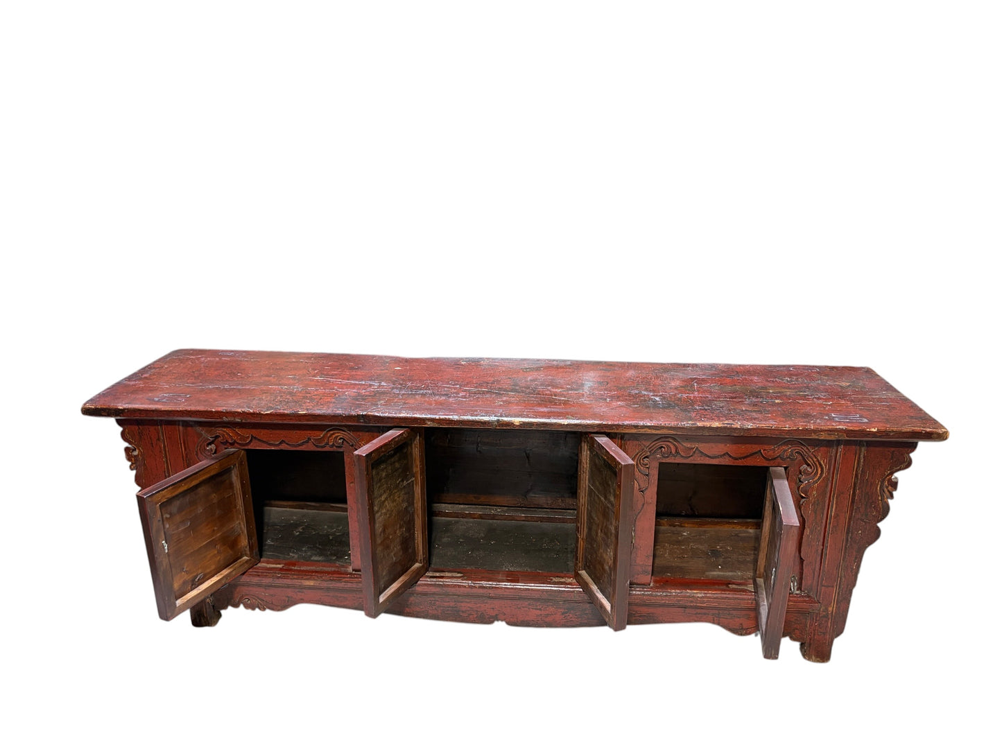 #6076 Old Chinese Altar solid wood Low /Cabinet 71" W