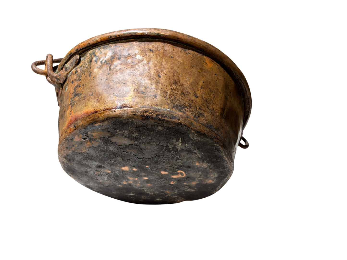 #6738 Great Old French Copper  Pan w/handle  16" W