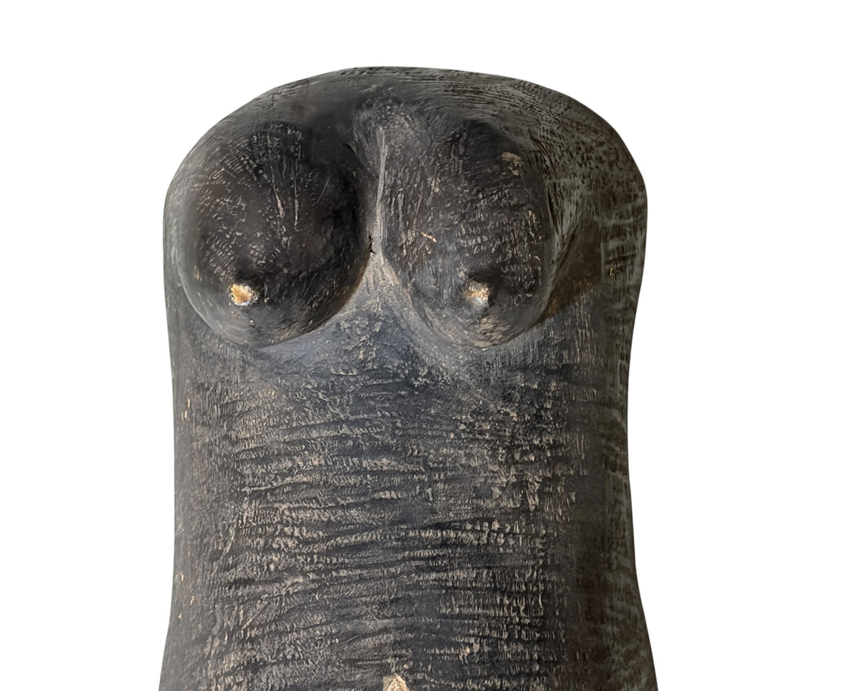 #570 Vintage Makonde Body Mask (Njorowe) Sculpture Tanzania 18.5" H