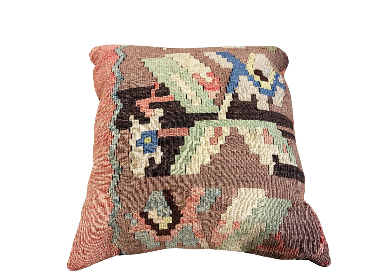 # 1589 Superb Vintage  Tribal Kilim Pillow Cover 16 by 16"