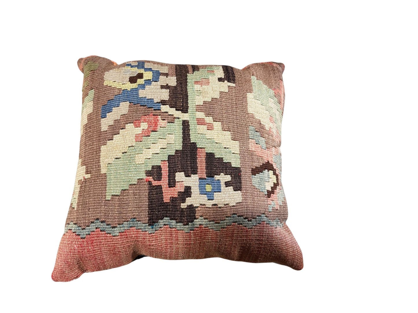 # 1589 Superb Vintage  Tribal Kilim Pillow Cover 16 by 16"