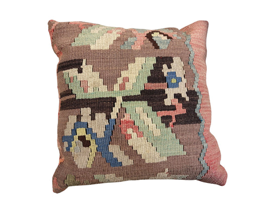 # 1589 Superb Vintage  Tribal Kilim Pillow Cover 16 by 16"