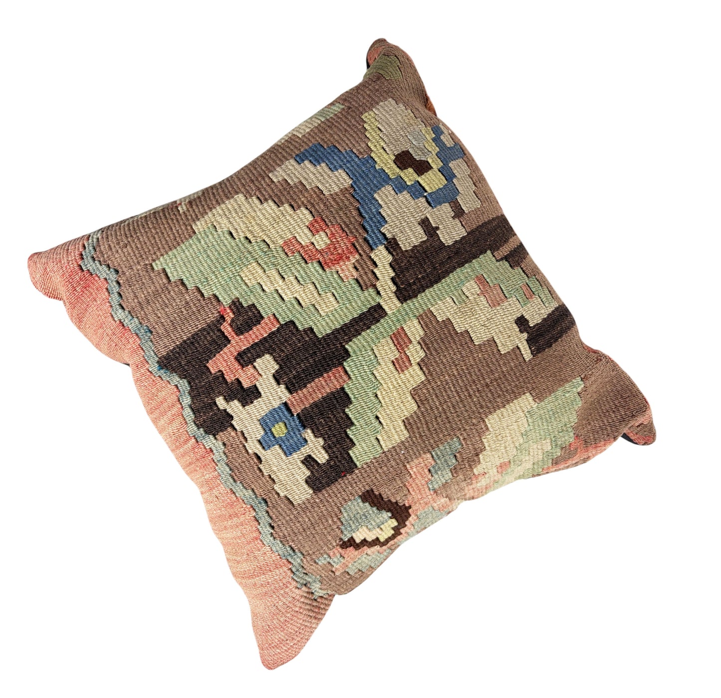 # 1589 Superb Vintage  Tribal Kilim Pillow Cover 16 by 16"