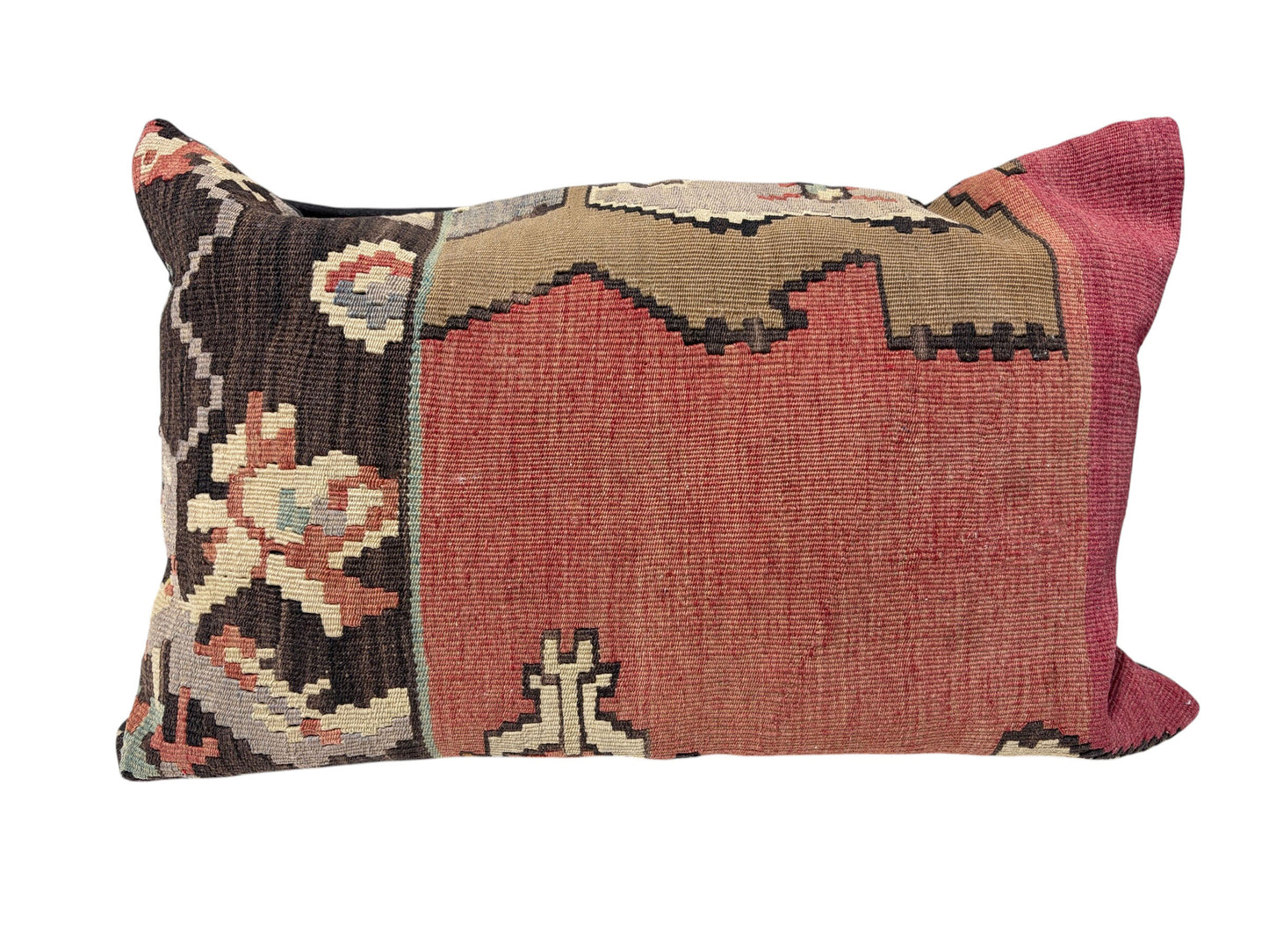 # 7362 Superb Custom Made Old Turkish  Tribal Kilim Pillow Cover 16" by 24"