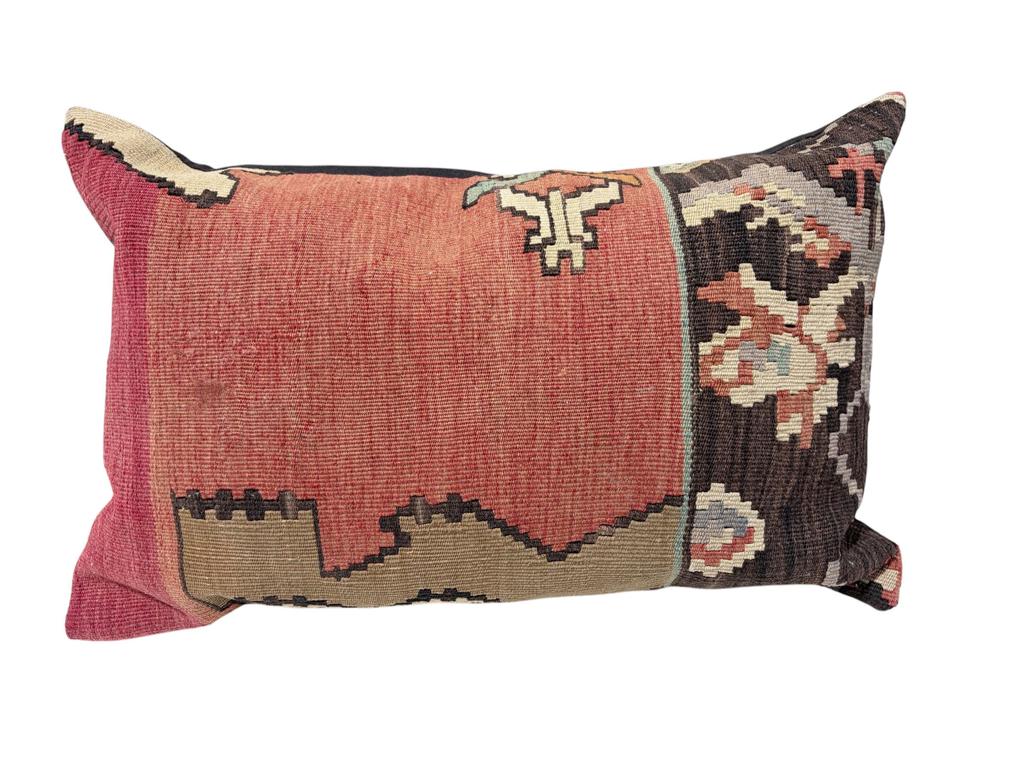 # 7362 Superb Custom Made Old Turkish  Tribal Kilim Pillow Cover 16" by 24"