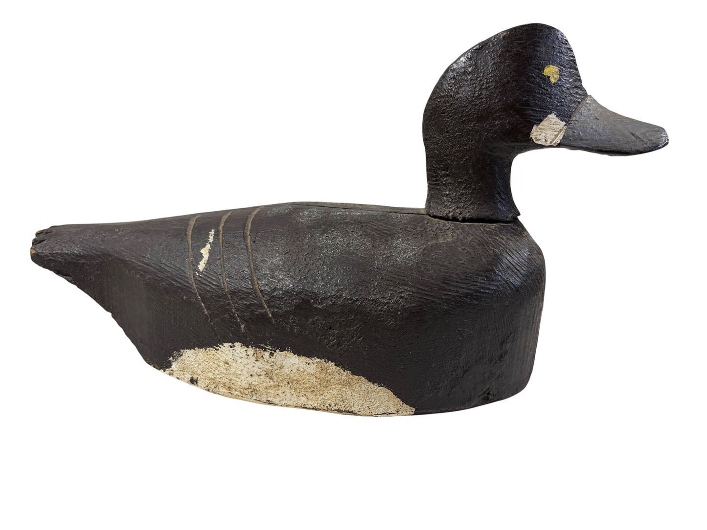 #6860 Vintage 20th century Hand Carved & Painted Old Duck Decoy