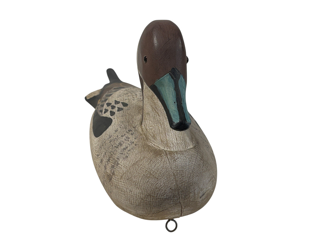 #6855 Vintage 20th century Hand Carved & Painted Old Pintail Duck Decoy