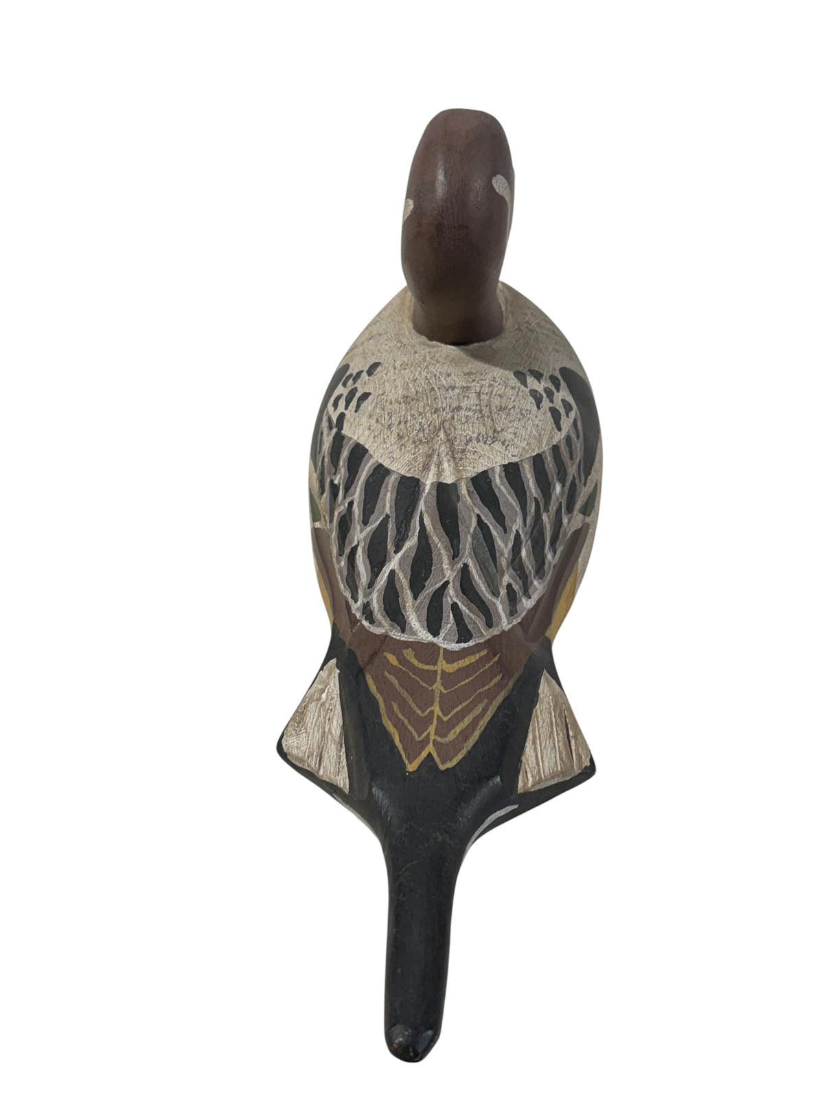 #6855 Vintage 20th century Hand Carved & Painted Old Pintail Duck Decoy