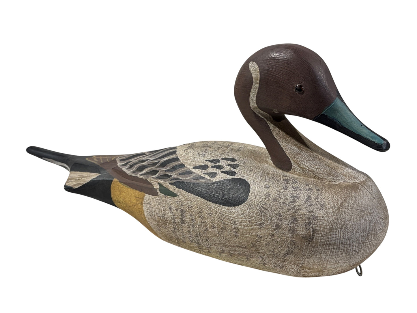 #6855 Vintage 20th century Hand Carved & Painted Old Pintail Duck Decoy