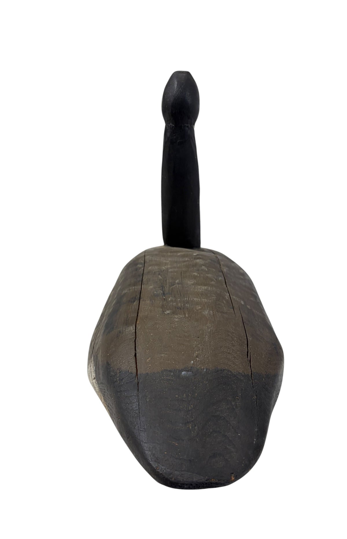 #6854 Vintage 20th century Large  Hand Carved and Painted  Wood Canada Goose  Decoy 18"